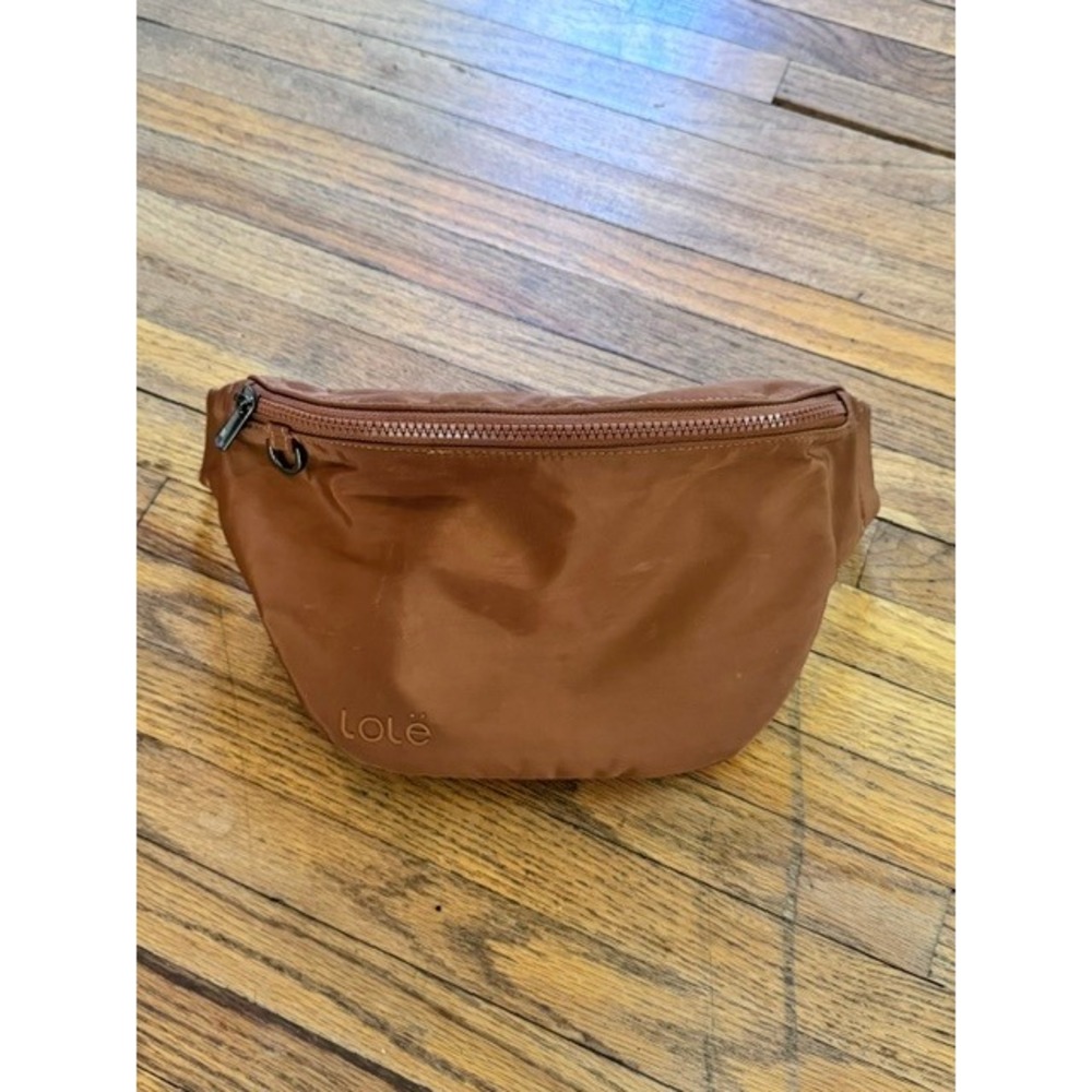 Lole Belt Bag Brown Nylon Crossbody Fanny Pack Waist Bag Adjustable Strap